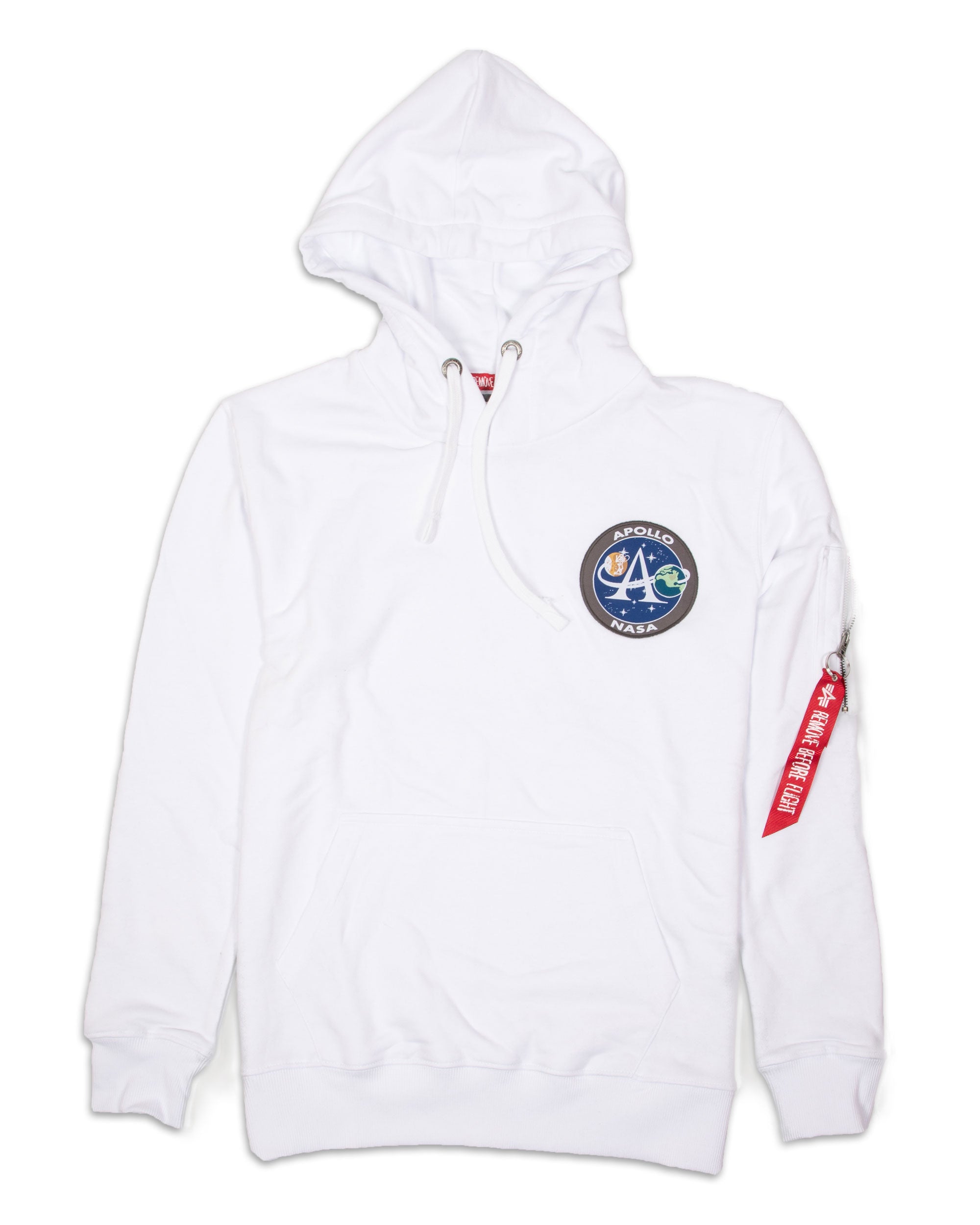 Alpha industries apollo 11 best sale hoodie white