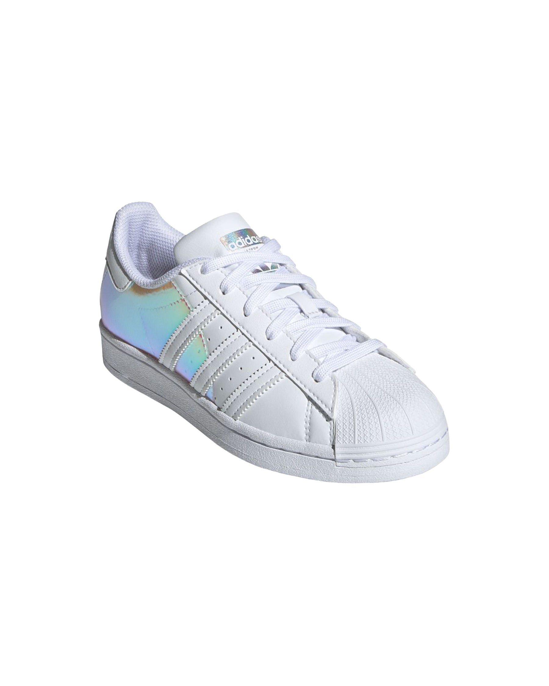 Adidas Superstar J White Glitter