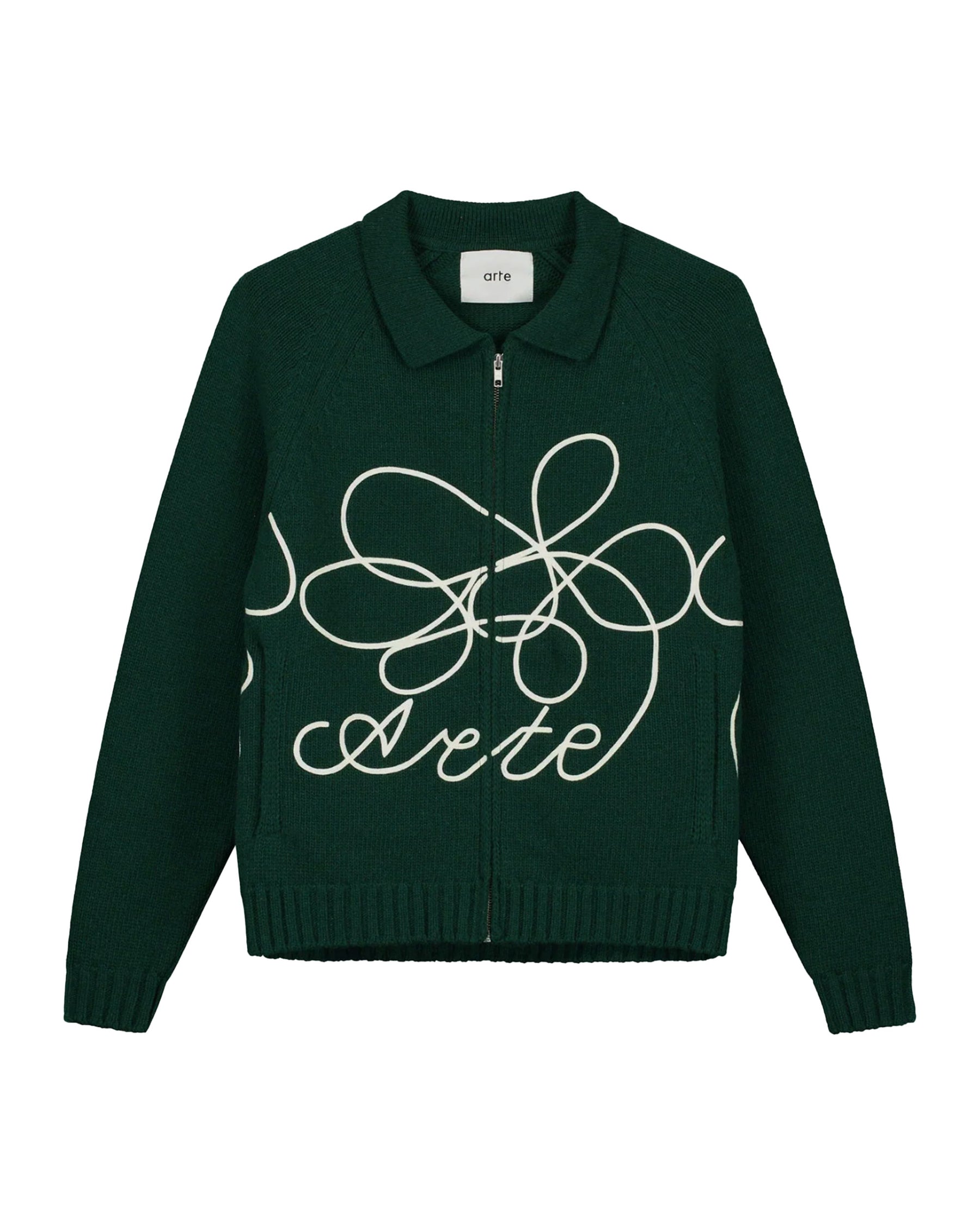 Arte Antwerp Flower Logo Knit Green