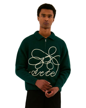 Arte Antwerp Flower Logo Knit Green