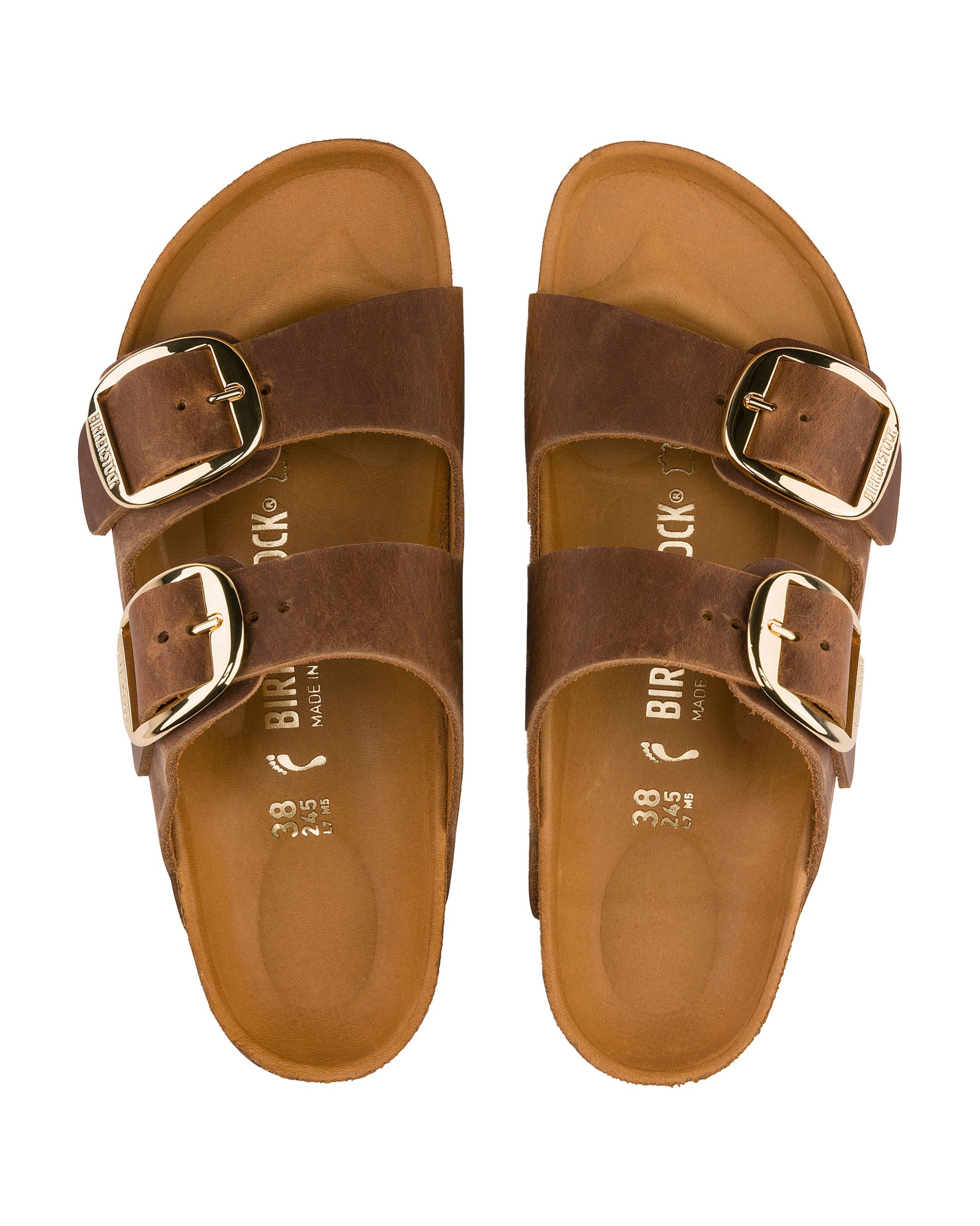 Birkenstock Arizona Big Buckle Cognac Calzata Stretta