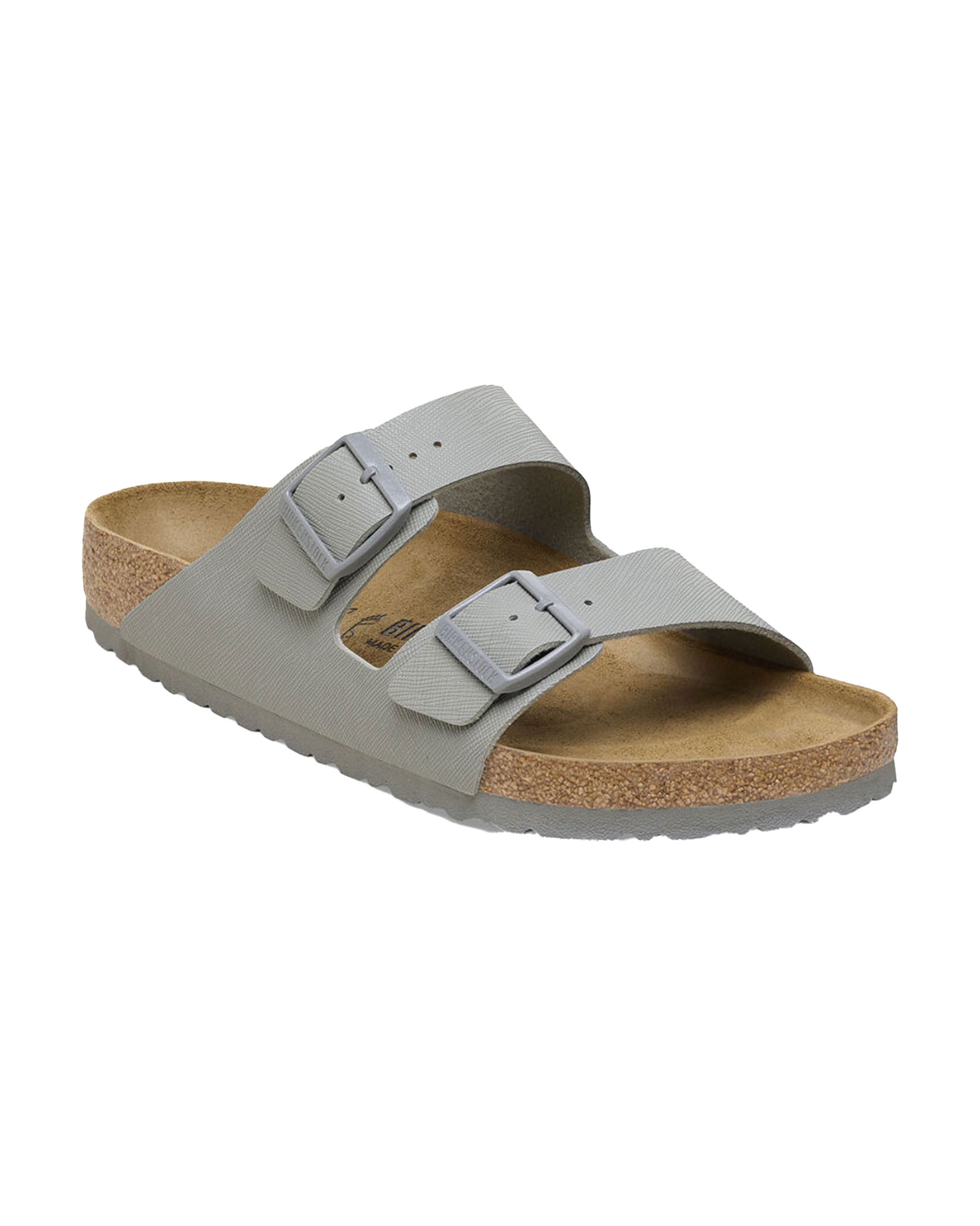 Birkenstock Arizona Saffiano Stone Coin Slim Fit