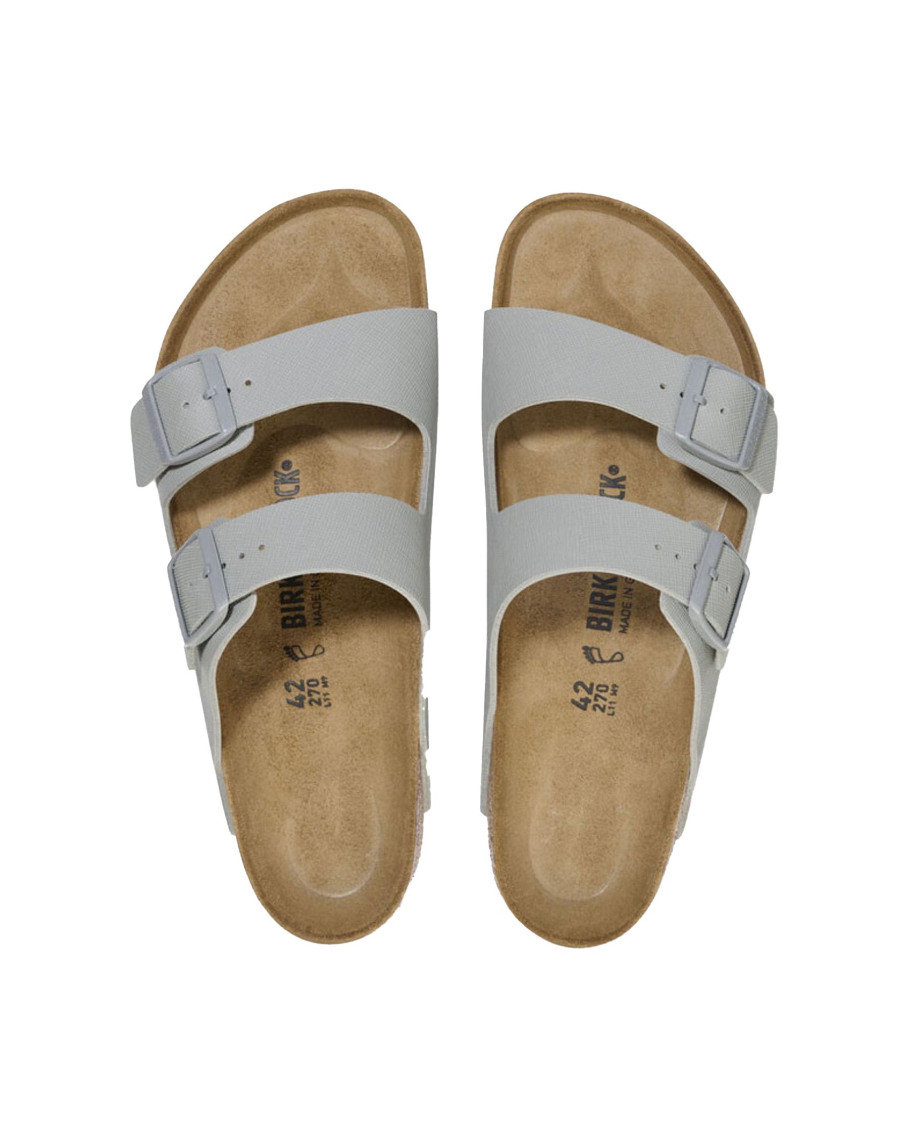 Birkenstock Arizona saffiano Stone Coin Calzata Stretta