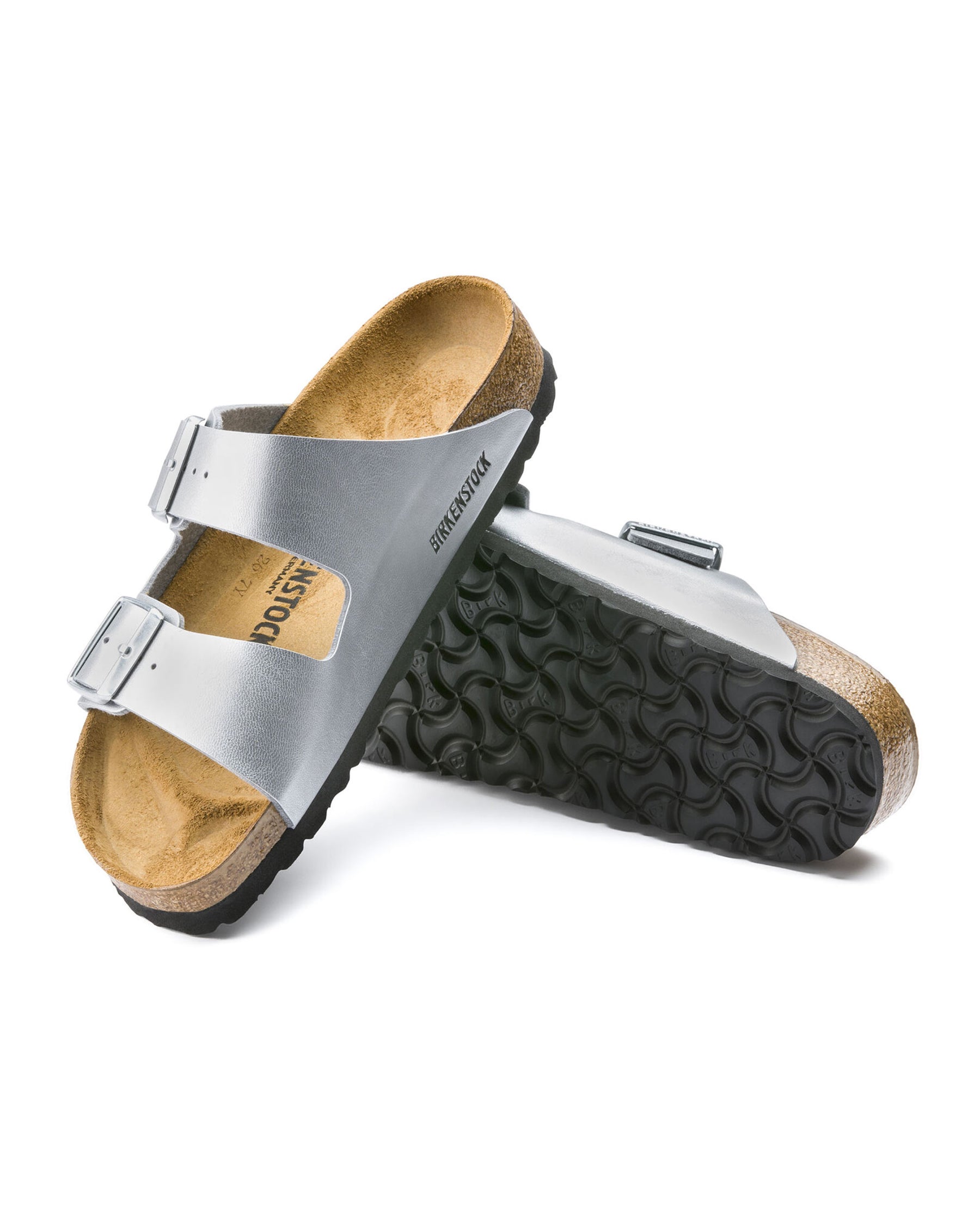 Birkenstock Arizona Silver Slim Fit