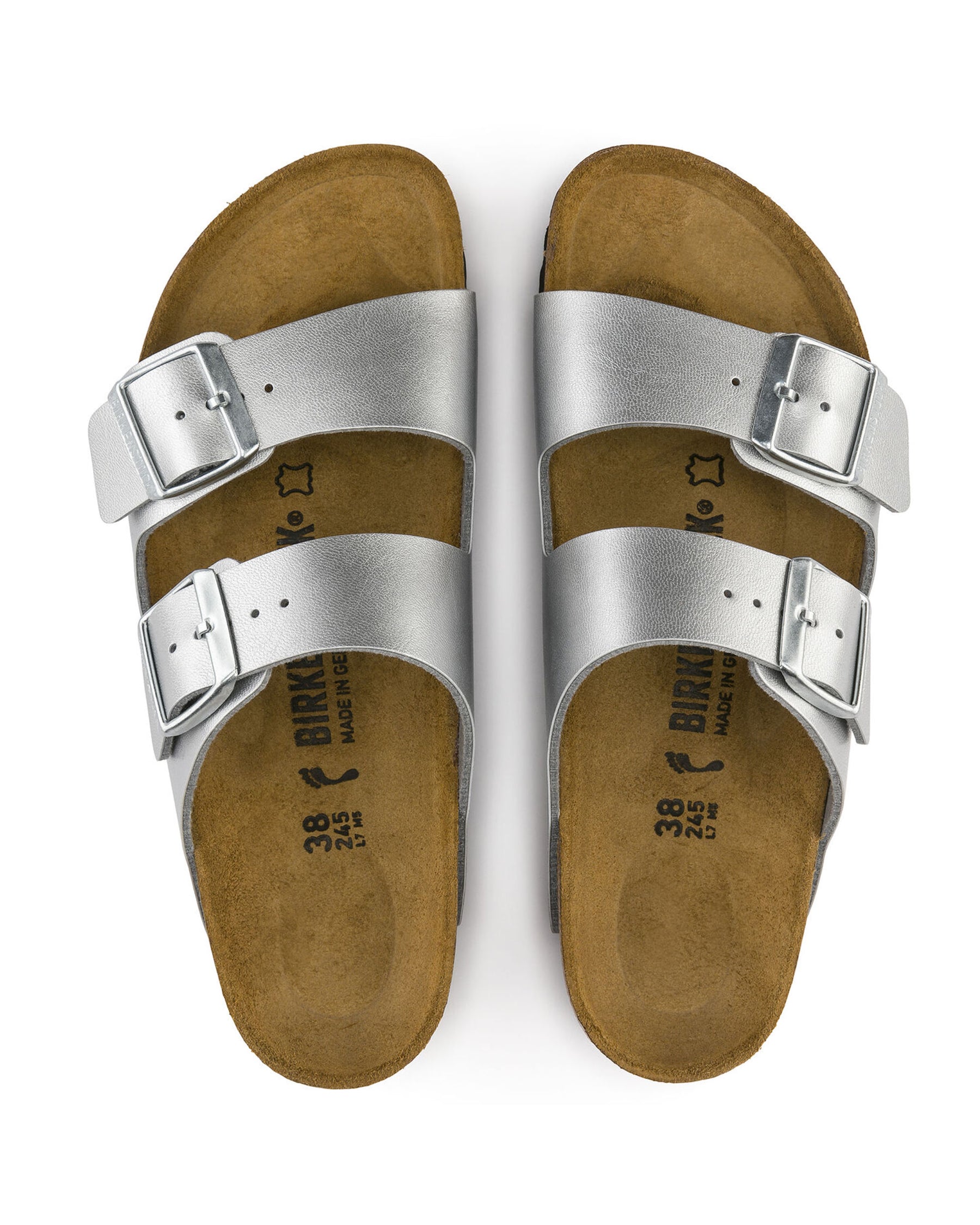 Birkenstock Sandali Arizona Silver Calzata Stretta