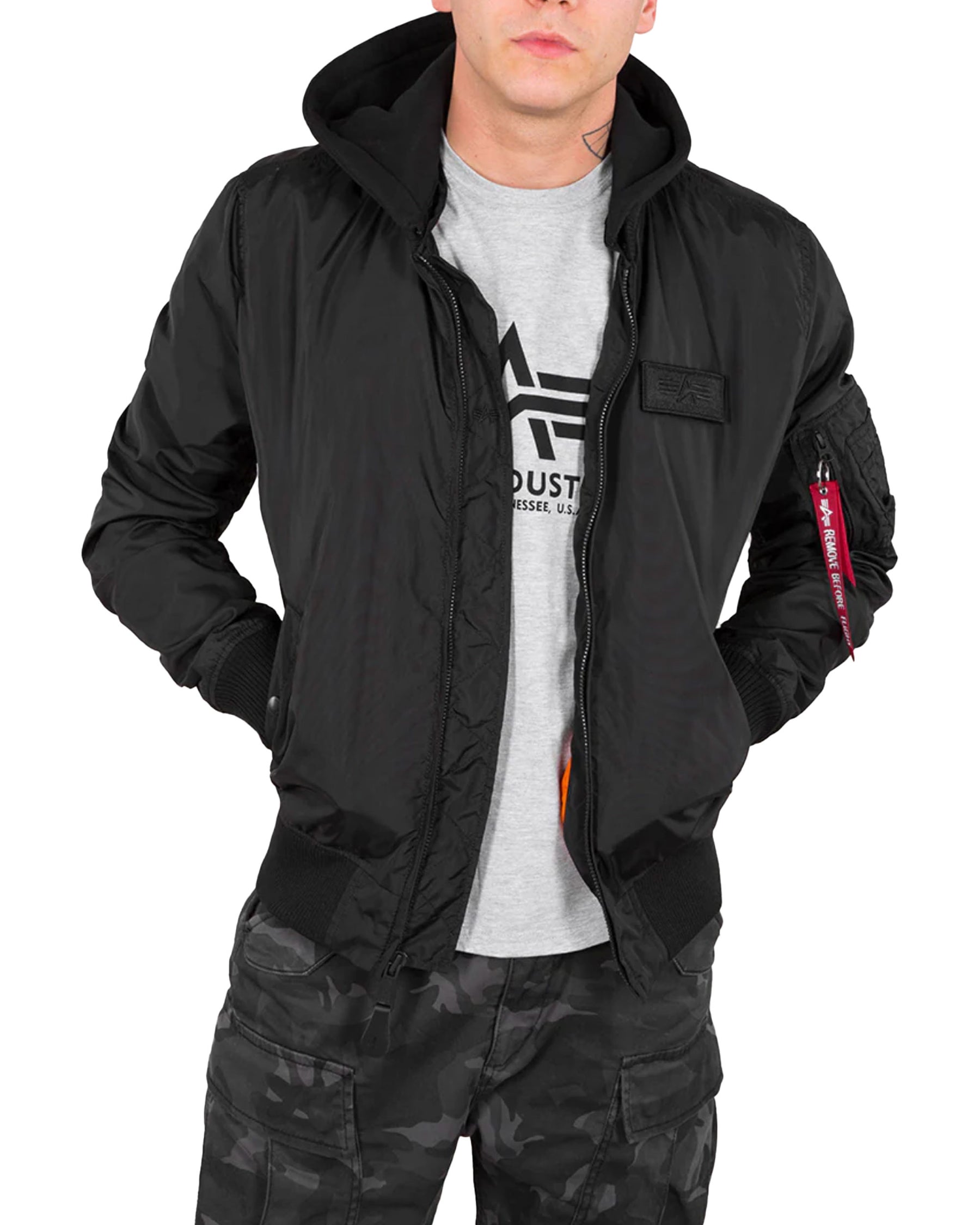 Bomber Alpha Industries MA1-TT Hood Nero