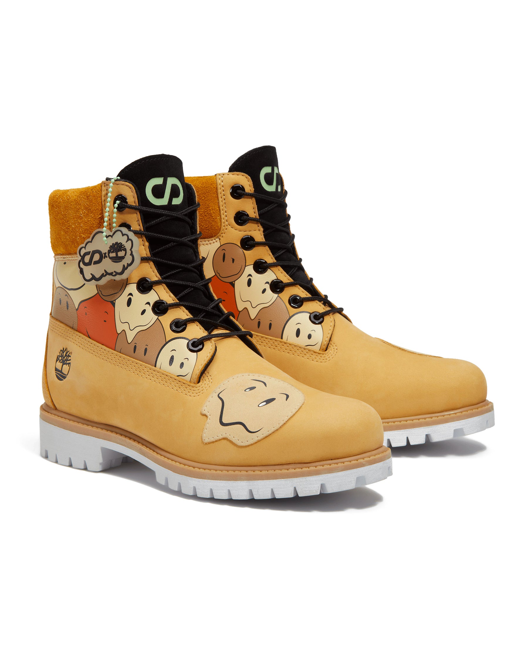 CNSTNT DVLPMNT X Timberland Premium 6 Inch Lace Up Waterproof Boot Medium Yellow W Print