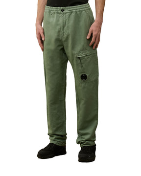 CP Company Cotton-Linen Regular Pants Green Bay