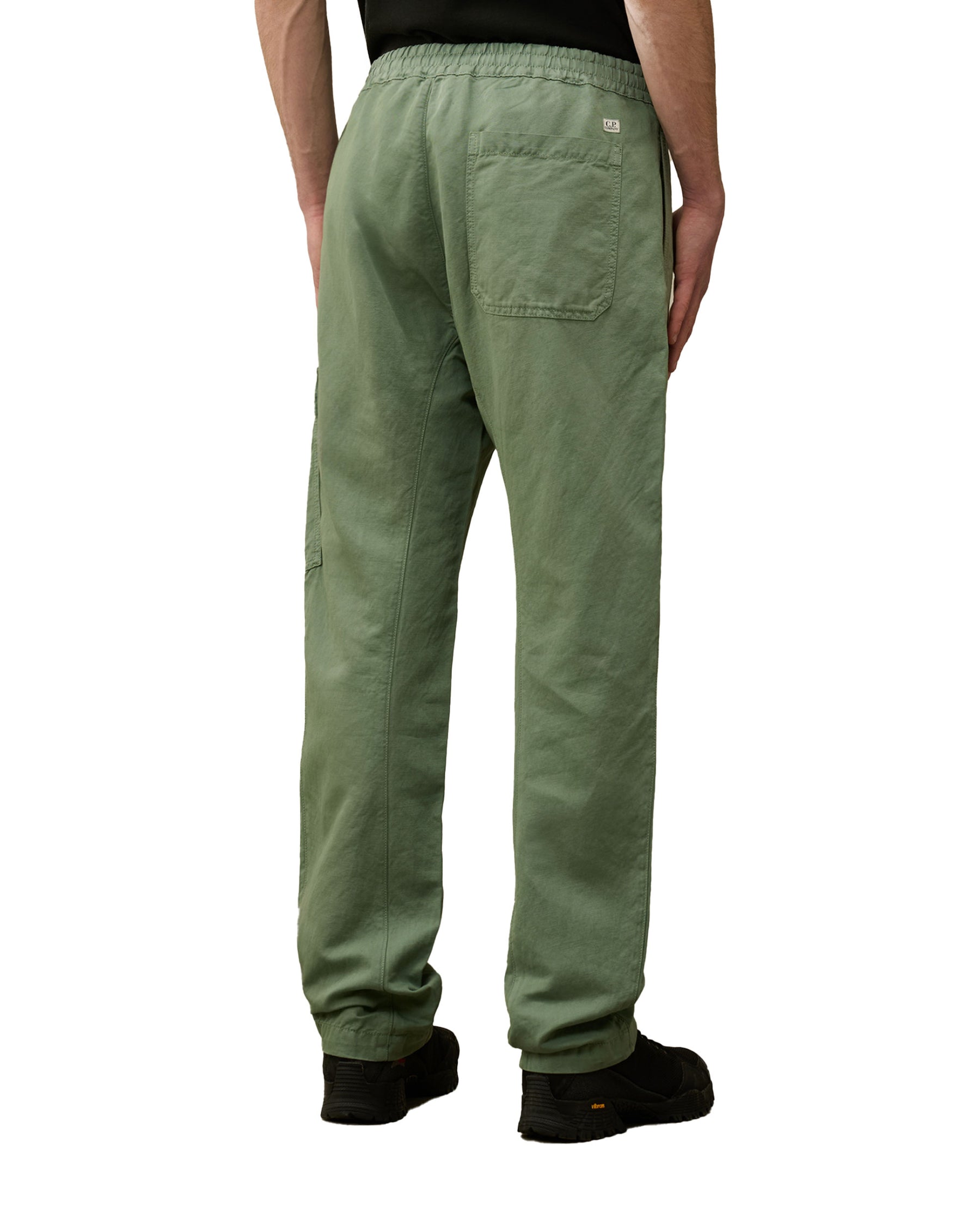 CP Company Cotton-Linen Regular Pants Green Bay