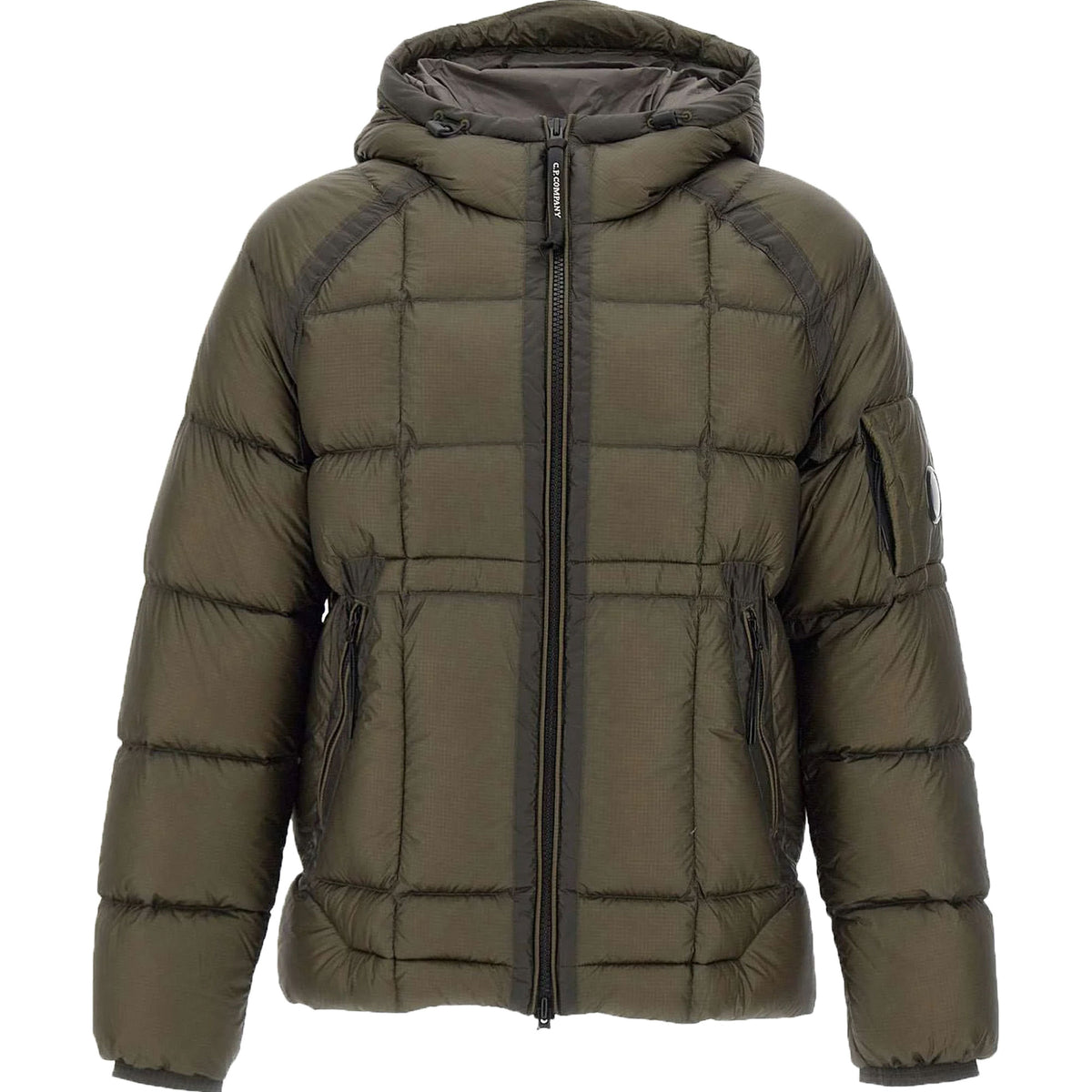 Piumino D.D. SHELL HOODED DOWN JACKET verde fluo C.P. Company Uomo U14CPC18  — Pier Abbigliamento Italia