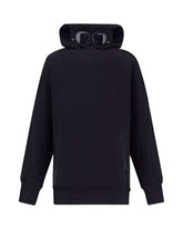 CP Company Diagonal Raised Fleece Goggle Hooded Sweatshirt Nightshade