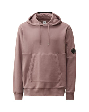 CP Company Diagonal Raised Fleece Lens Hooded Sweatshirt Purple Dove