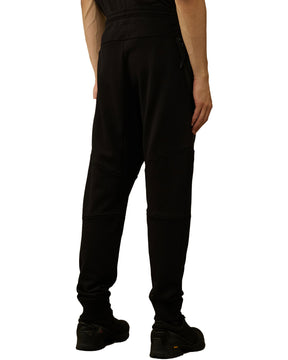 CP Company Diagonal Raised Fleece Lens Sweatpants Black