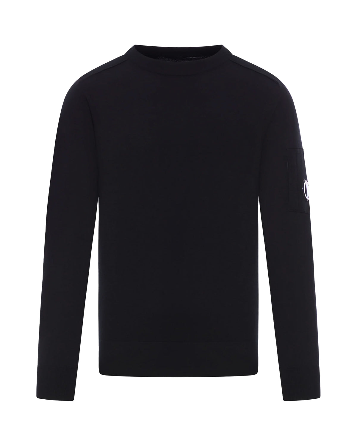 CP Company Extra Fine Merino Wool Crew Neck Knit Black