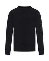 CP Company Extra Fine Merino Wool Crew Neck Knit Nero