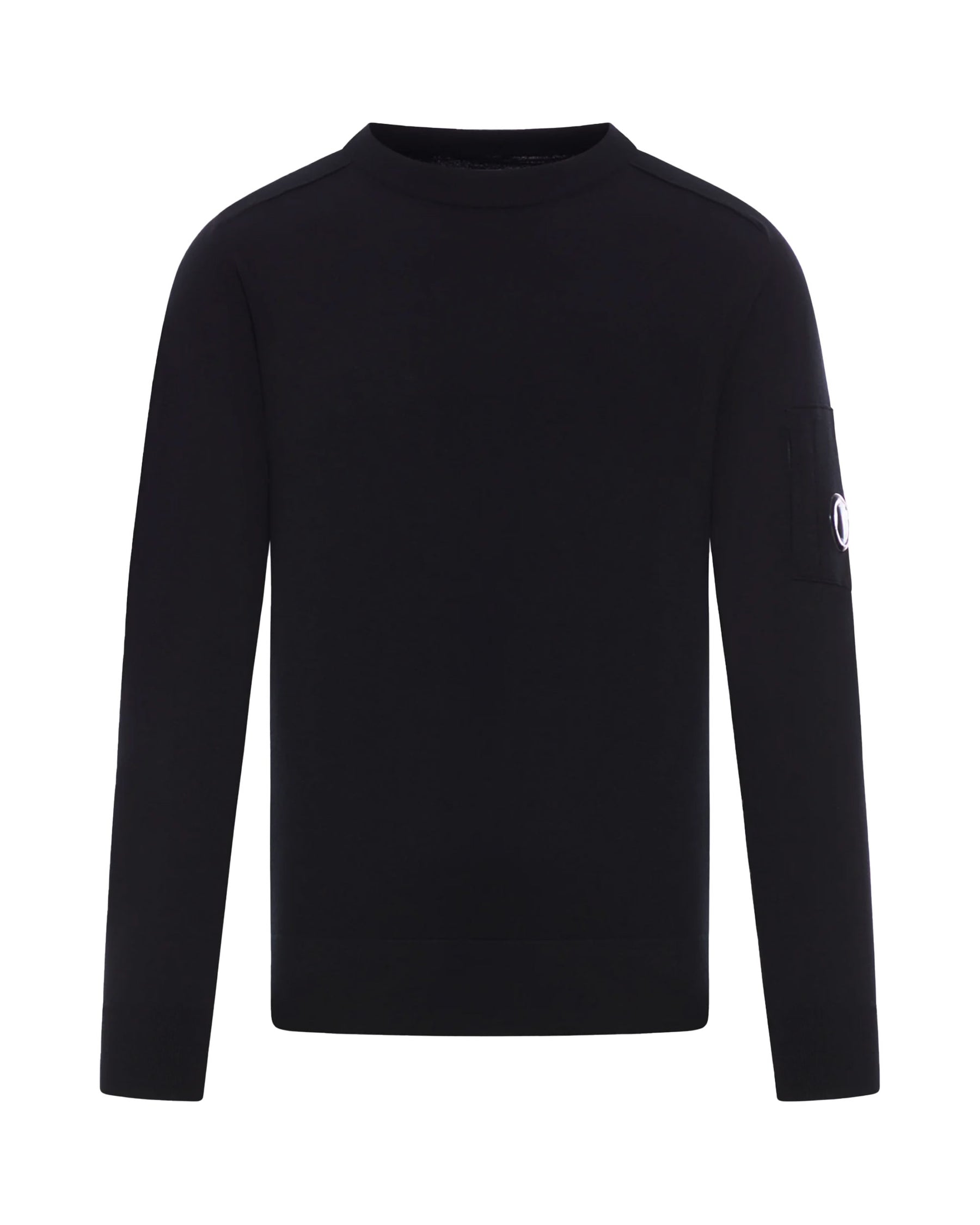 CP Company Extra Fine Merino Wool Crew Neck Knit Nero