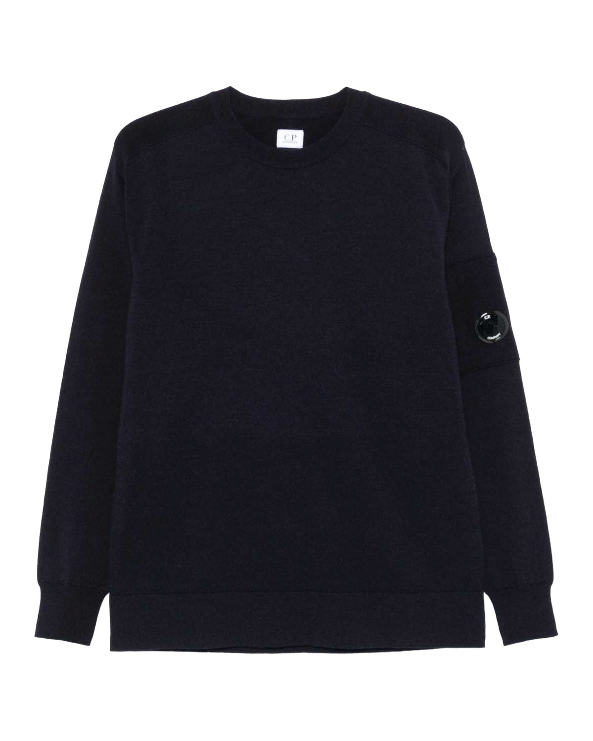 CP Company Extra Fine Merino Wool Crew Neck Knit Total Eclipse