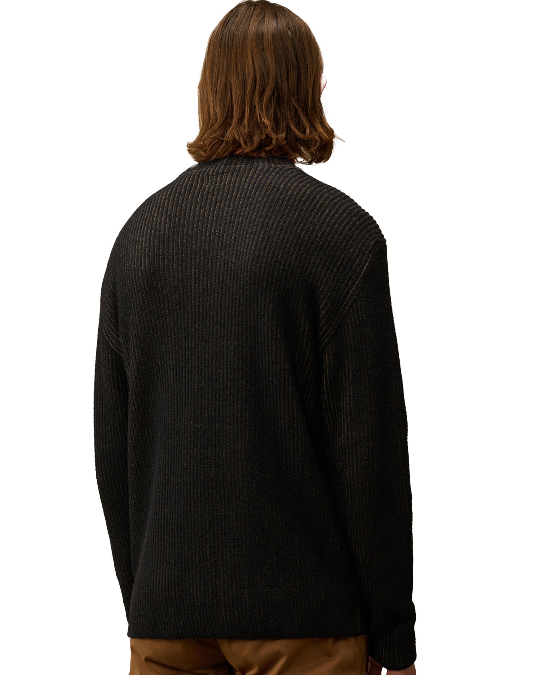 CP Company Knitwear Crew Neck In Fleece Knit Walnut