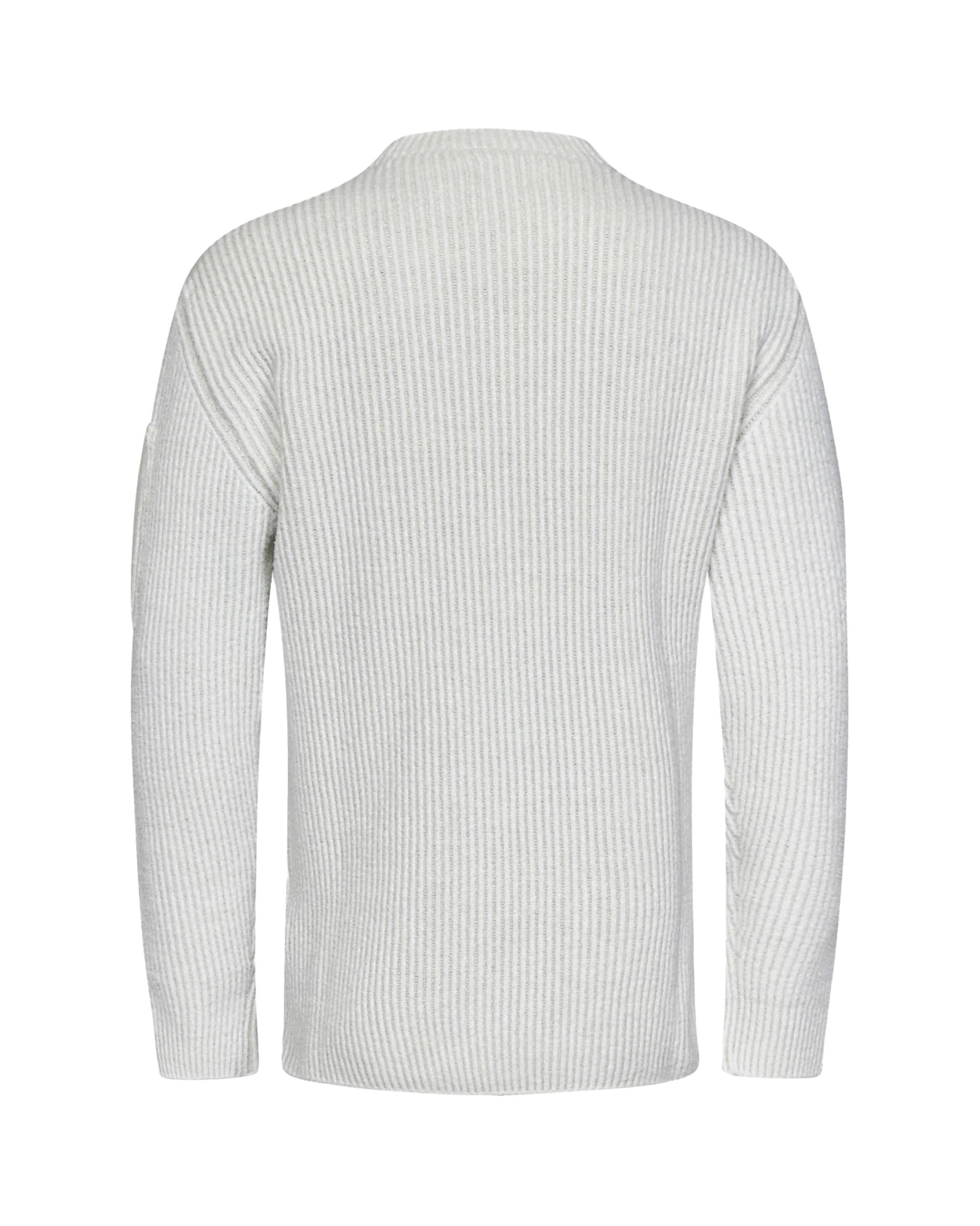 CP Company Knitwear Crew Neck In Fleece Knit White Melange