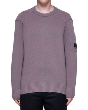 CP Company Lambswool Grs Crew Neck Knit Purple Dove