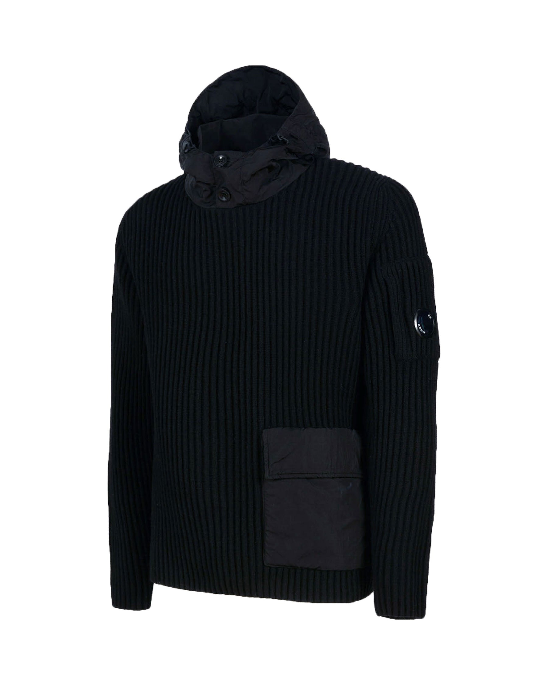 Cp Company Lambswool Jumper Black Uomo » GB Abbigliamento