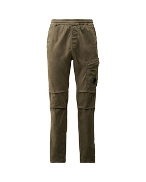 CP Company Stretch Sateen Ergonomic Lens Single Cargo Pants Grape Leaf