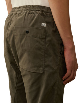 CP Company Stretch Sateen Ergonomic Lens Single Cargo Pants Grape Leaf