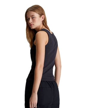 Calvin Klein Archival Monologo Rib Tank Nero