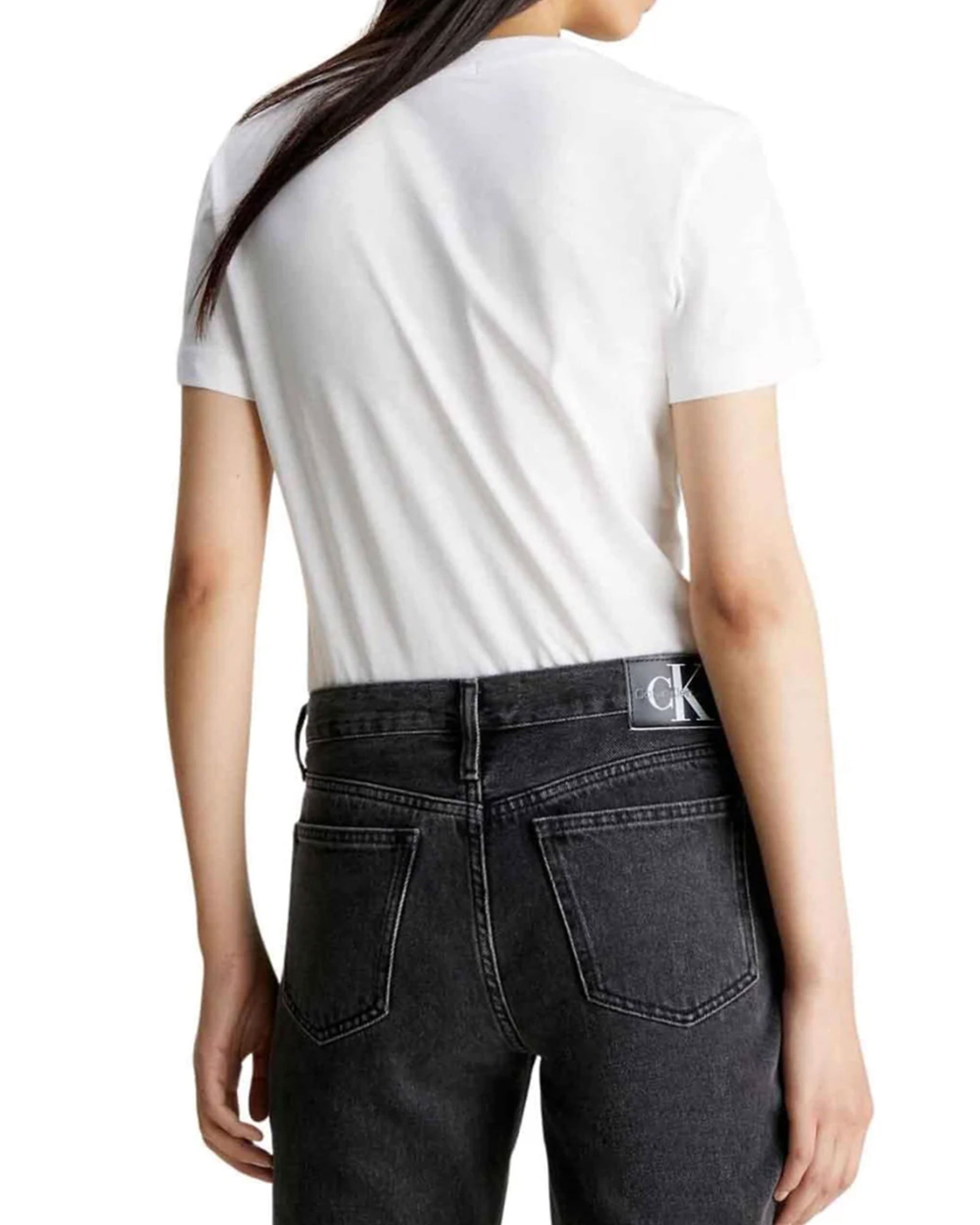 Calvin Klein Monologo Slim Tee Bianco