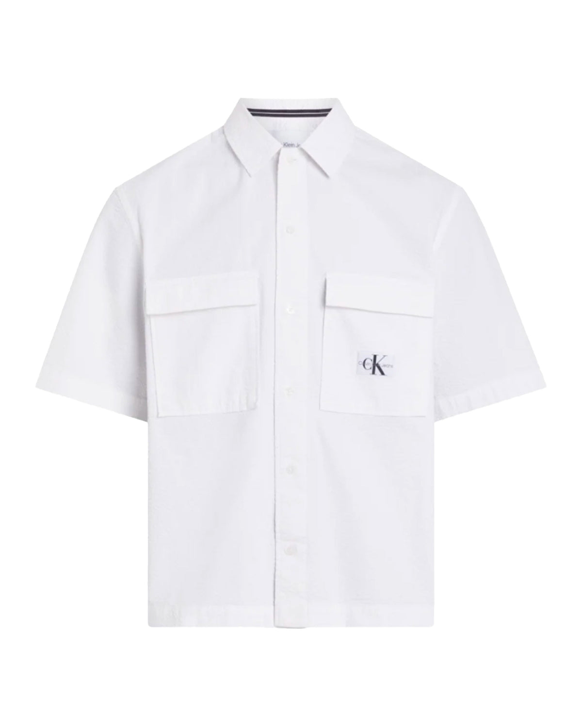 Calvin Klein Seersucker SS Shirt White
