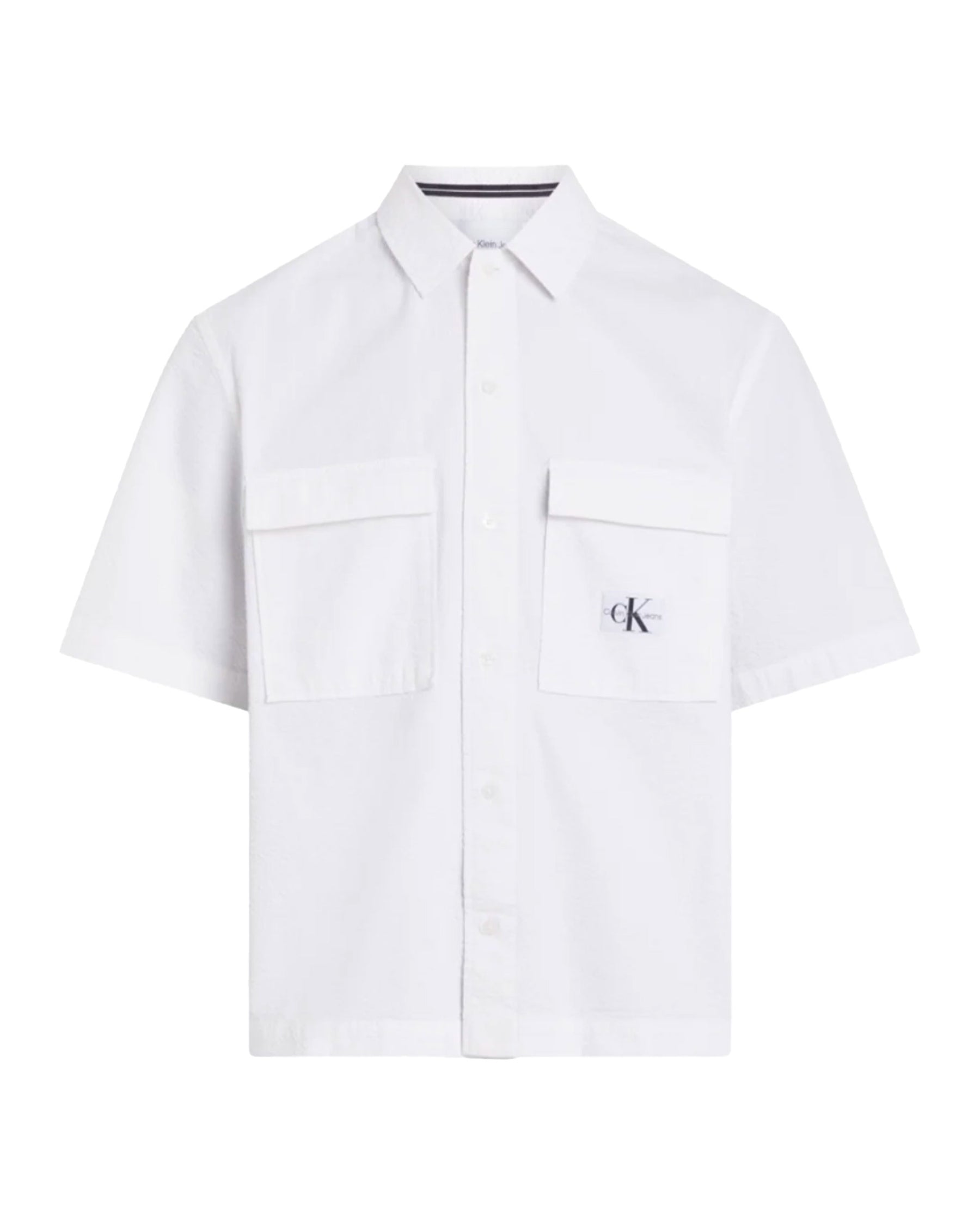 Calvin Klein Seersucker SS Shirt White