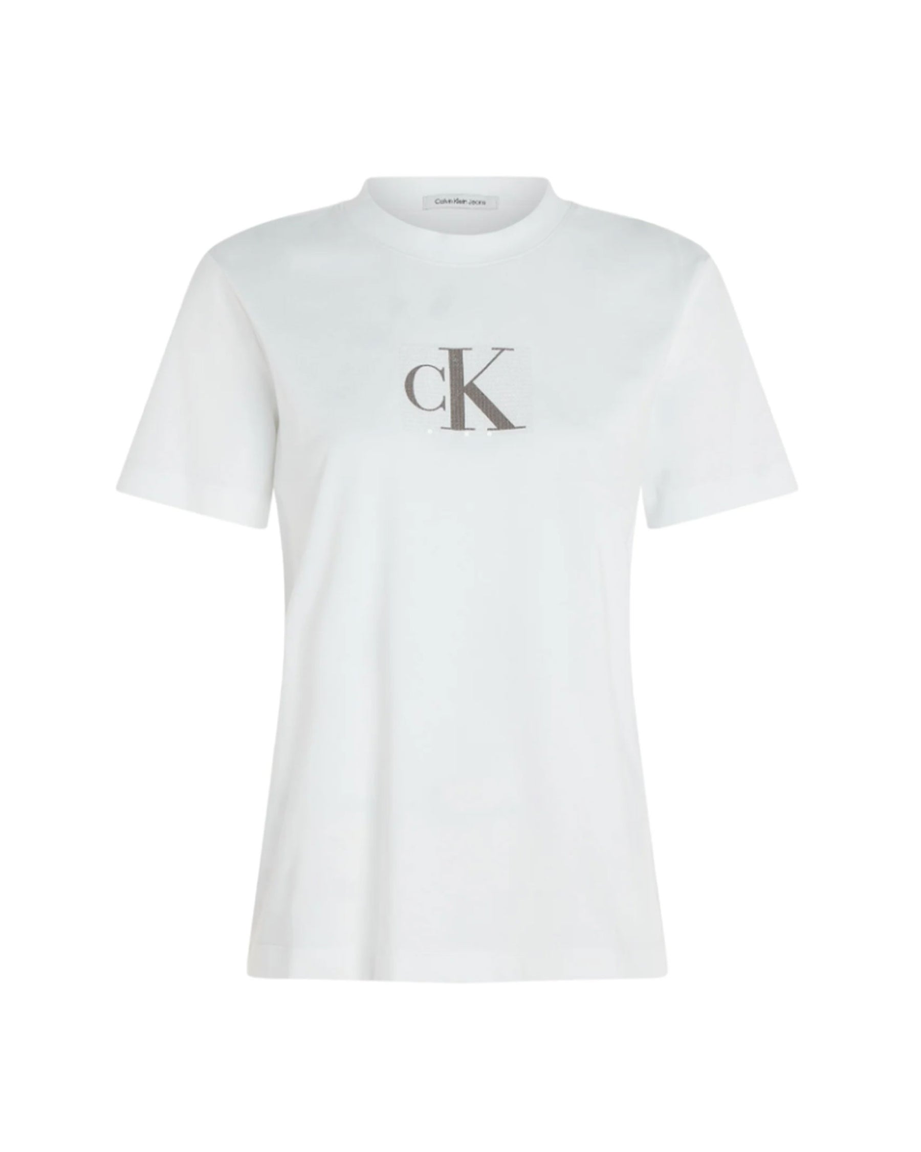 Calvin Klein Sequin Slim Tee White