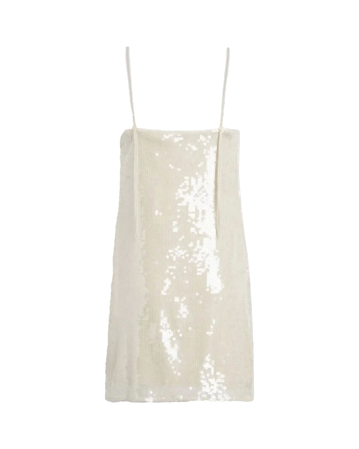 Calvin Klein Sequins Dress Frosted Almond