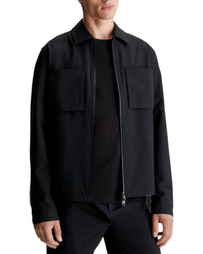 Calvin Klein Crinkle Tech Stretch Overshirt Nero