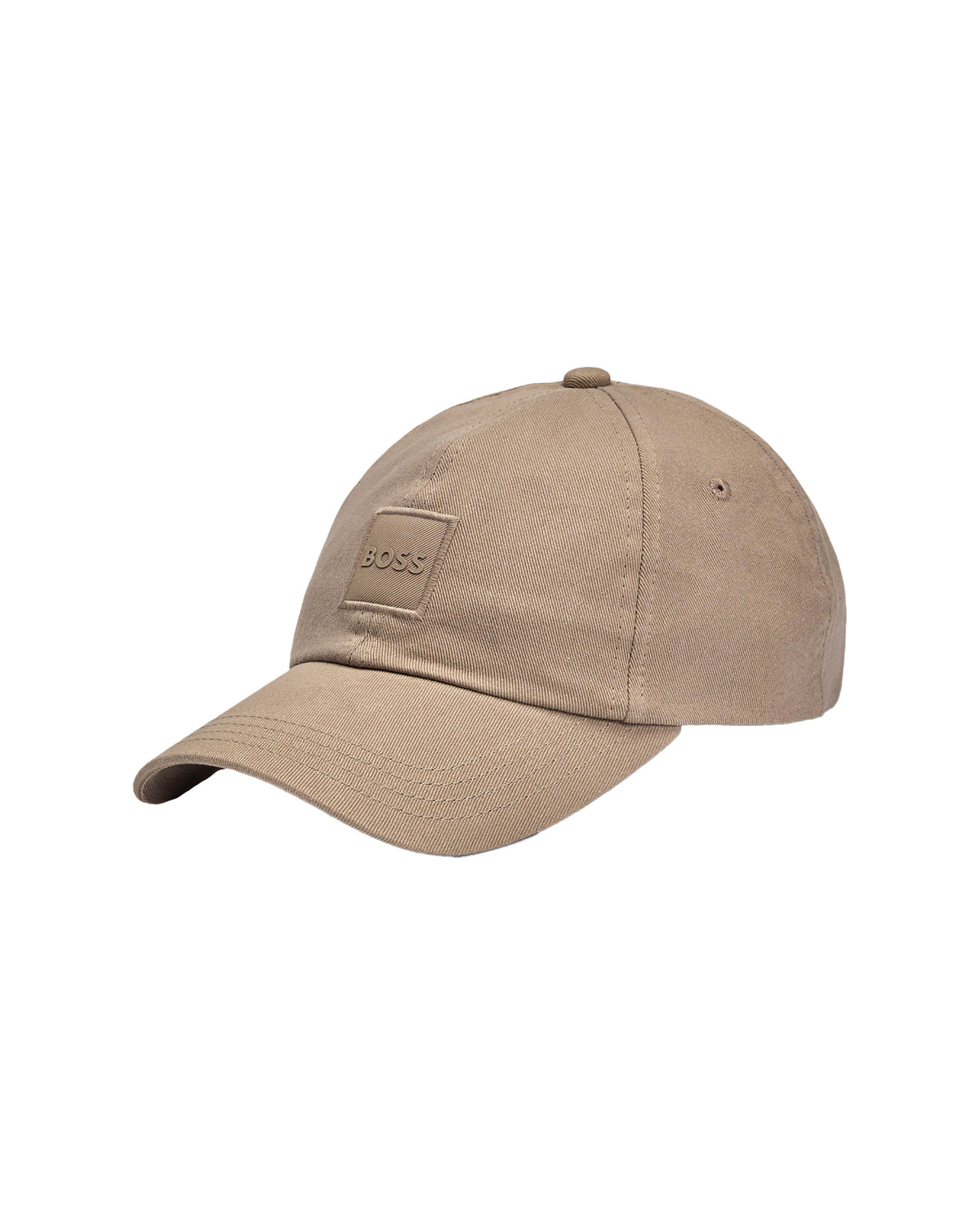 Curved Visor Hat Boss Basic Logo Beige