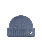 Beanie Hat K-Way Brice Cardigan Stitch Wool Avio Blue