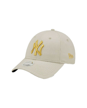 Cappello New Era 9FORTY New York Yankees Metallic Logo Beige oro