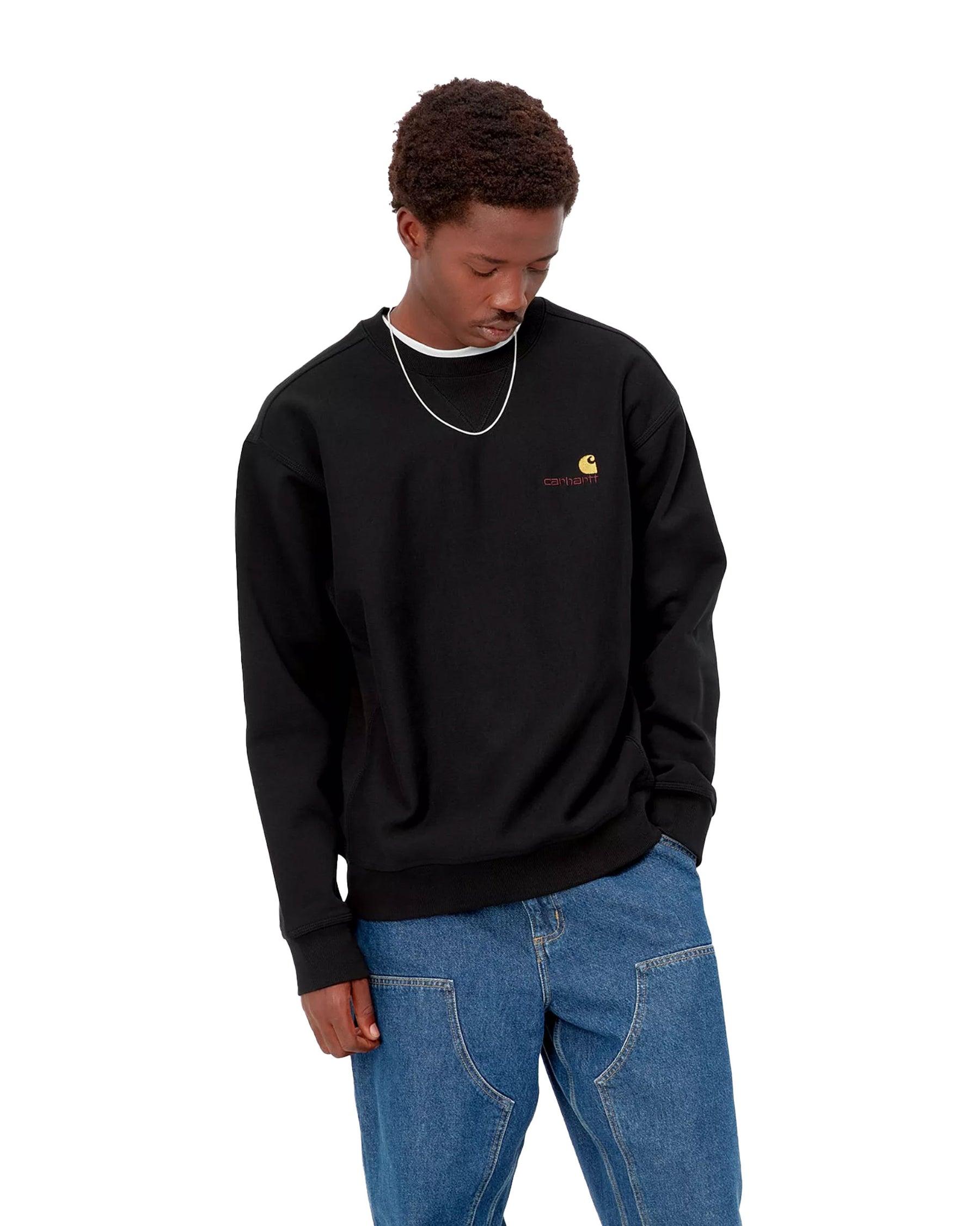 Carhartt Wip American Script Sweat Black