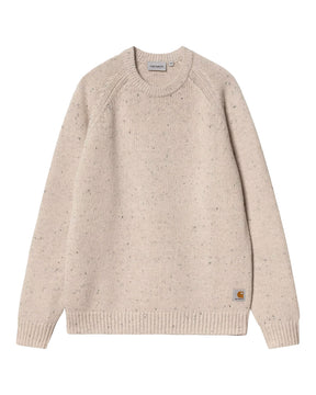 Carhartt Wip Anglistic Sweater Speckled Moonbeam