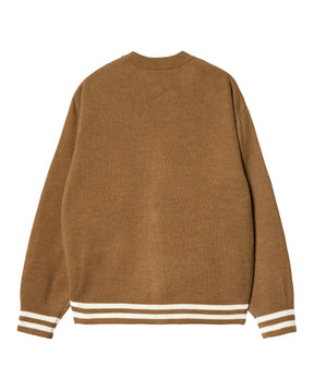 Carhartt Wip Brown Ducks Cardigan Hamilton Brown-Wax