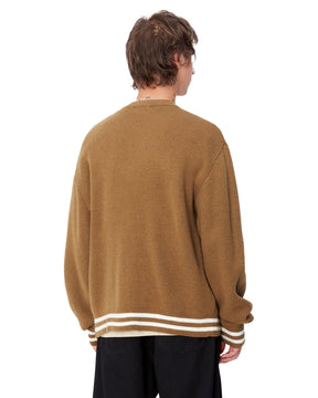 Carhartt Wip Brown Ducks Cardigan Hamilton Brown-Wax