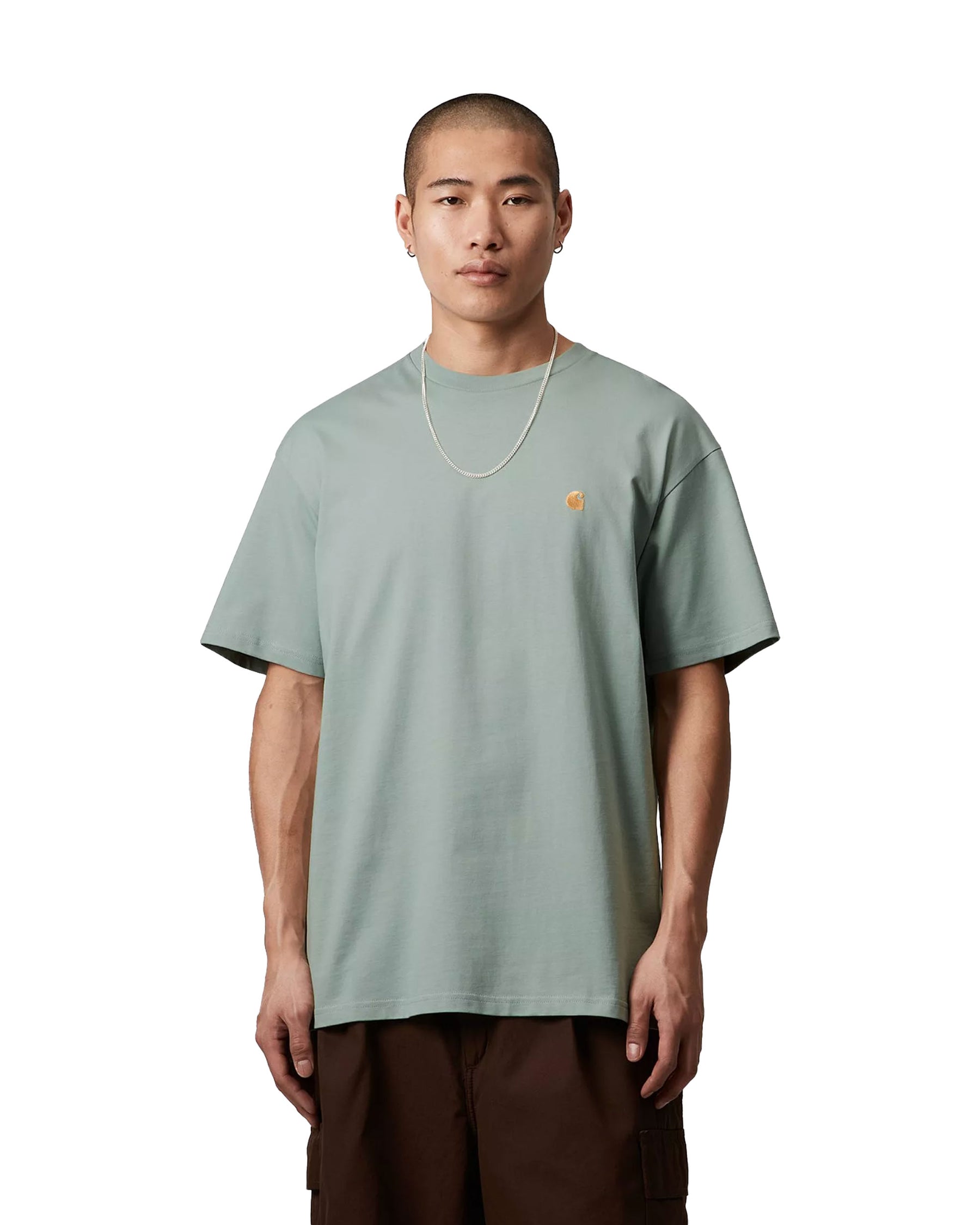 Carhartt Wip Chase T-Shirt Frosted Green-Gold