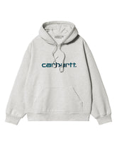 Carhartt Wip Hooded Carhartt Sweat Ash Heather-Duck Blue