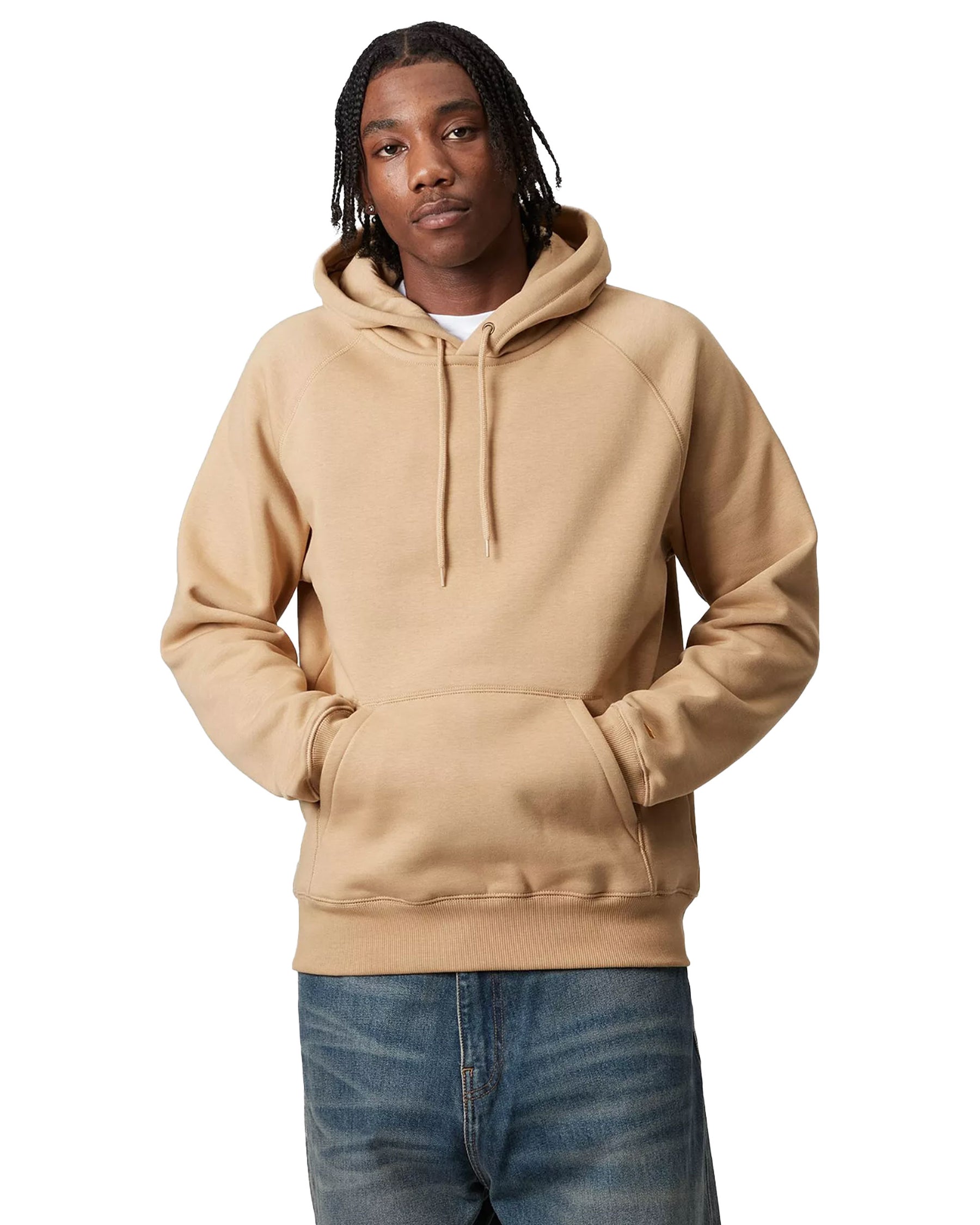 Carhartt Wip Hooded Chase Sweat Dusty Hamilton Brown-Gold