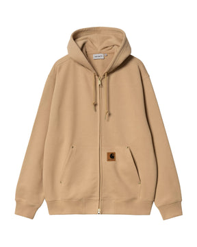 Carhartt Wip Hooded Eldon Sweat Jacket Dusty Hamilton Brown