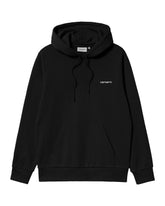 Carhartt Wip Hooded Script Embroidery Sweat Black-White