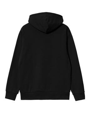 Carhartt Wip Hooded Script Embroidery Sweat Black-White