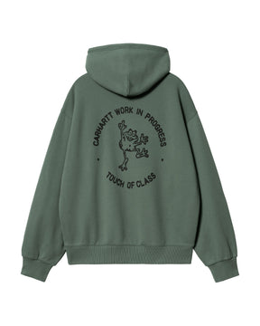 Carhartt Wip Hooded Stamp Sweat Duck Green Black