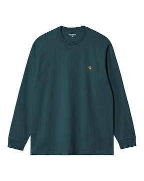 Carhartt Wip L-S Chase T-shirt Duck Blue-Gold