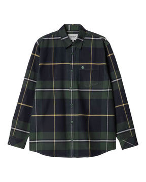 Carhartt Wip L-S Garnett Shirt Garnett Check-Sycamore Tree